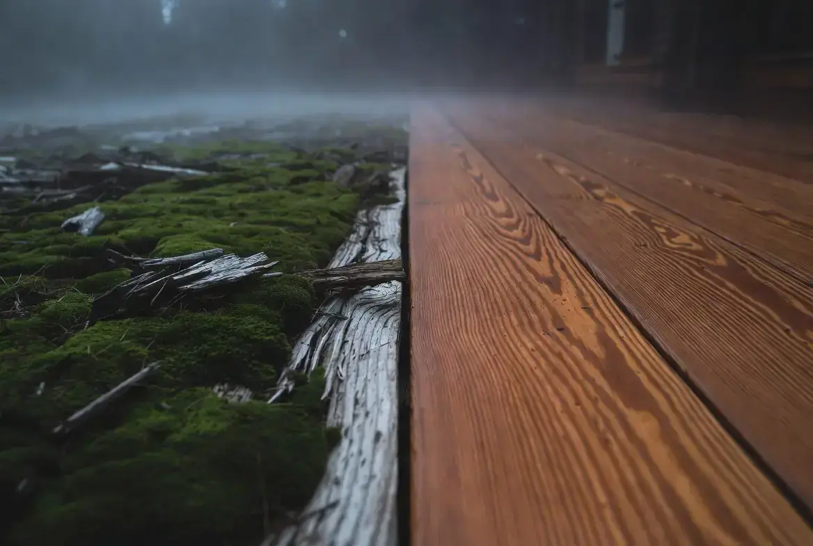 Deck soft washing with walnut media